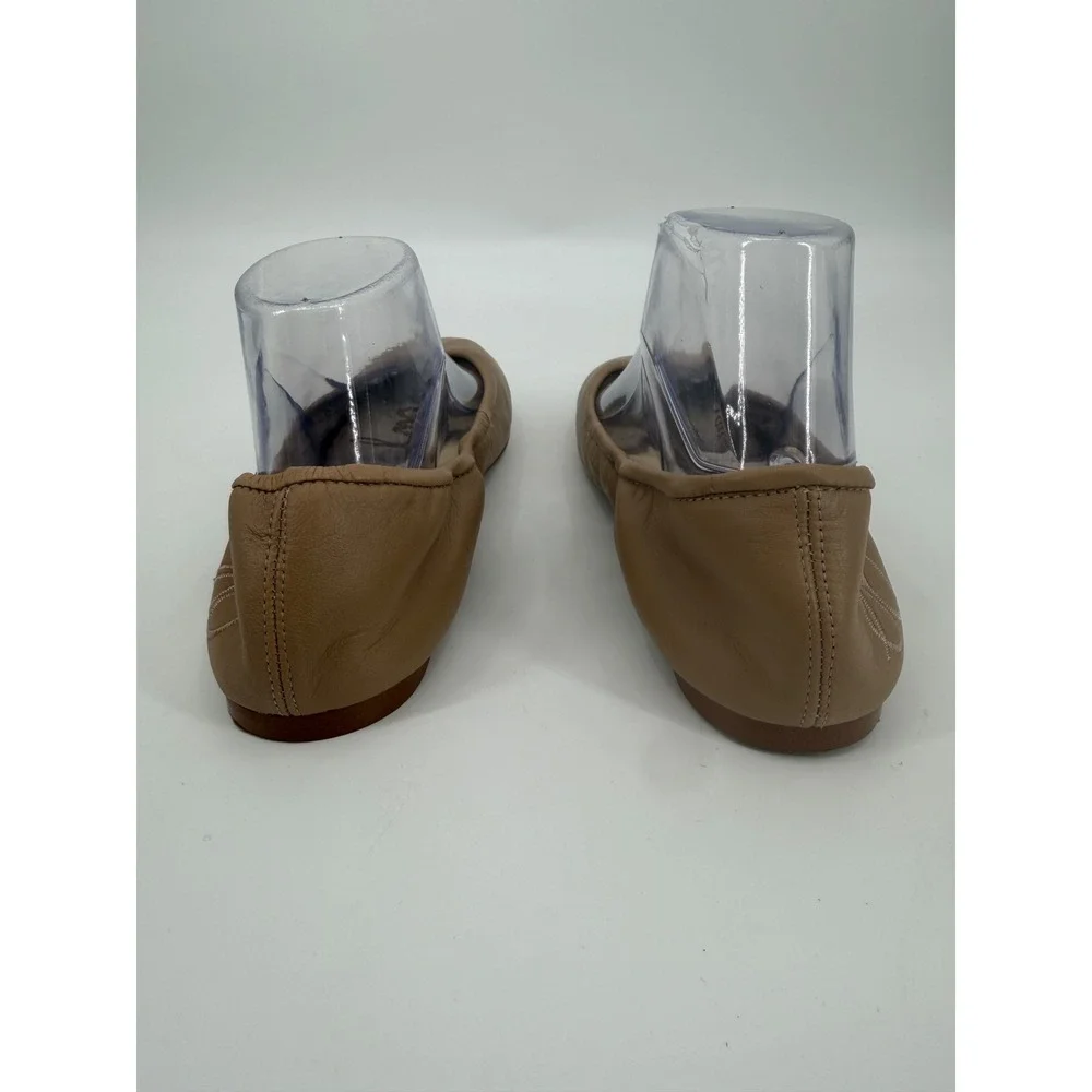 Sam Edelman Felicia Ballet Flats Saddle Tan Leather Round Toe Size 10